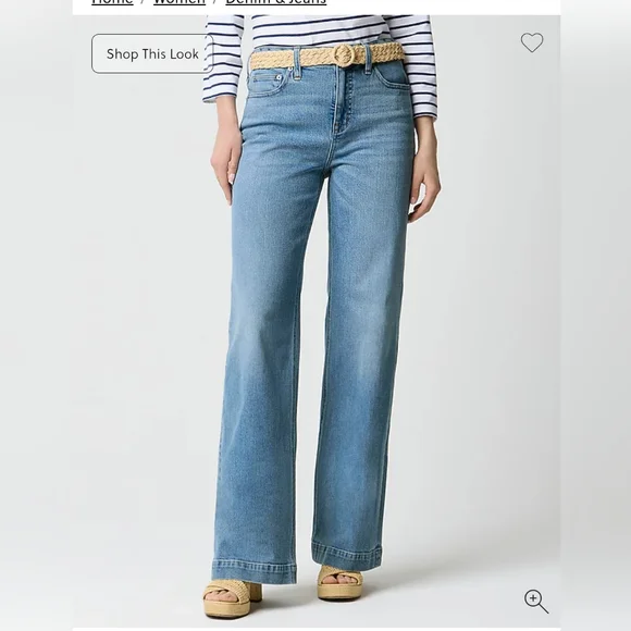 J. Crew Light Blue Classic Wide Leg Jeans - Picture 12 of 12
